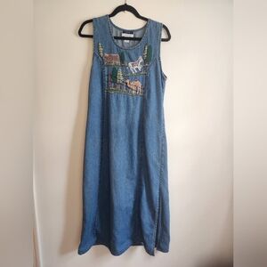 Vintage Sara Studio Embroidered Dress